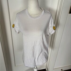 Sandrine Rose Smiley Face Tee Sz S